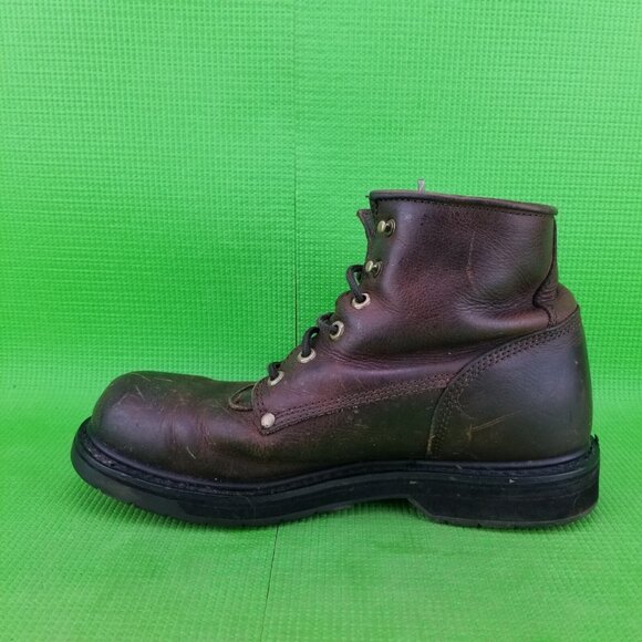 ✅Classic BROWN Leather Georgia Boots Mens 10M Lace up Soft Toe G6173 Work Shoes - Picture 11 of 12